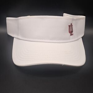 Ouray White Visor with Red and Blue Accents